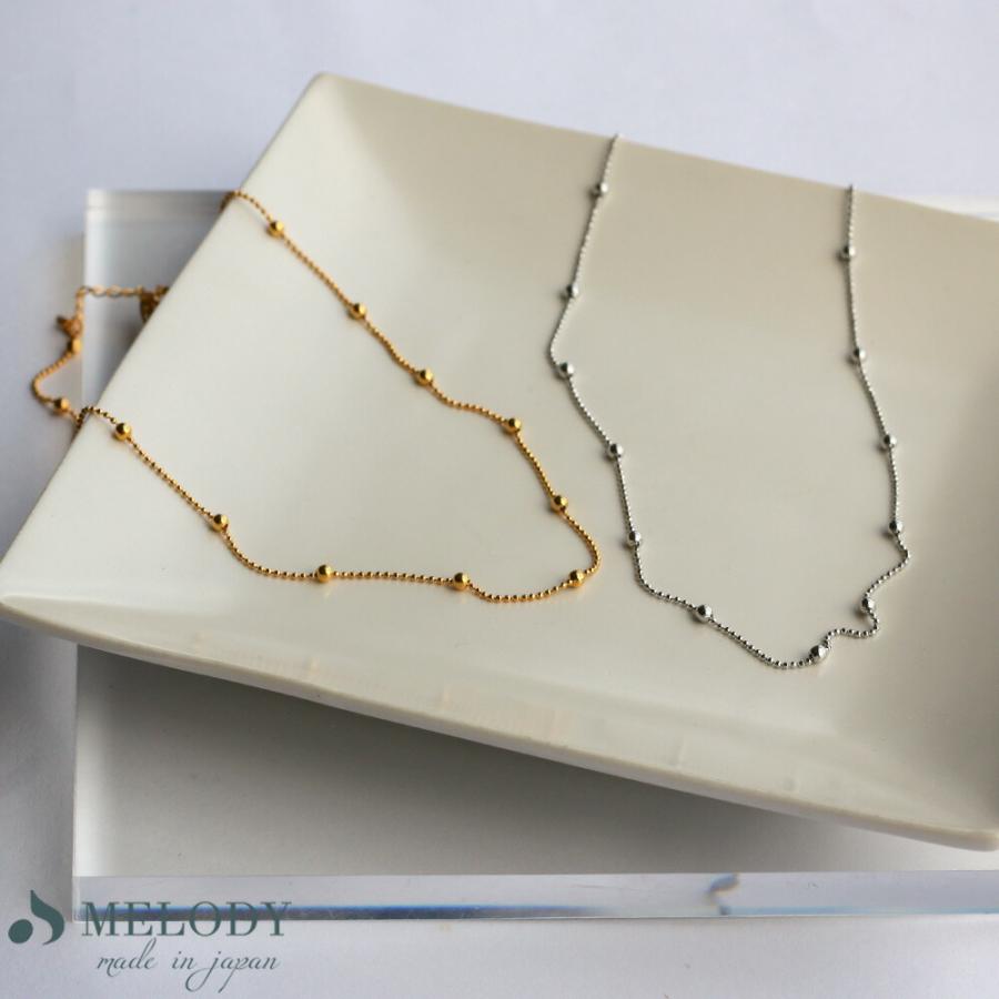 Melody Accessory ネックレス 日本製 K18GP ボールチェーン Melody Accessory ネックレス 日本製 K18GP ボールチェーン