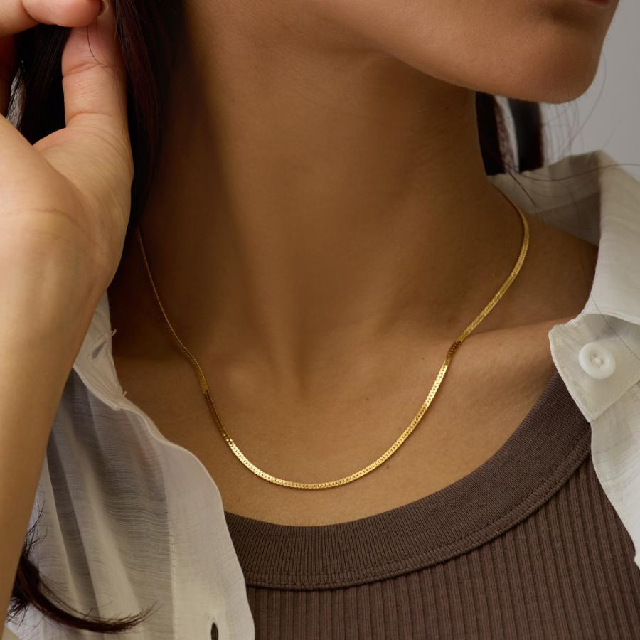 Melody Accessory ネックレス 日本製 ヘリングボーン チェーン Melody Accessory ネックレス 日本製 ヘリングボーン チェーン