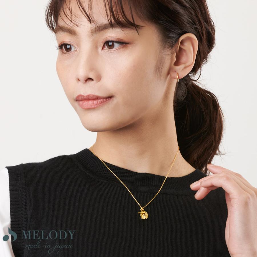 Melody Accessory ネックレス 日本製 K18GP コイン メダイ