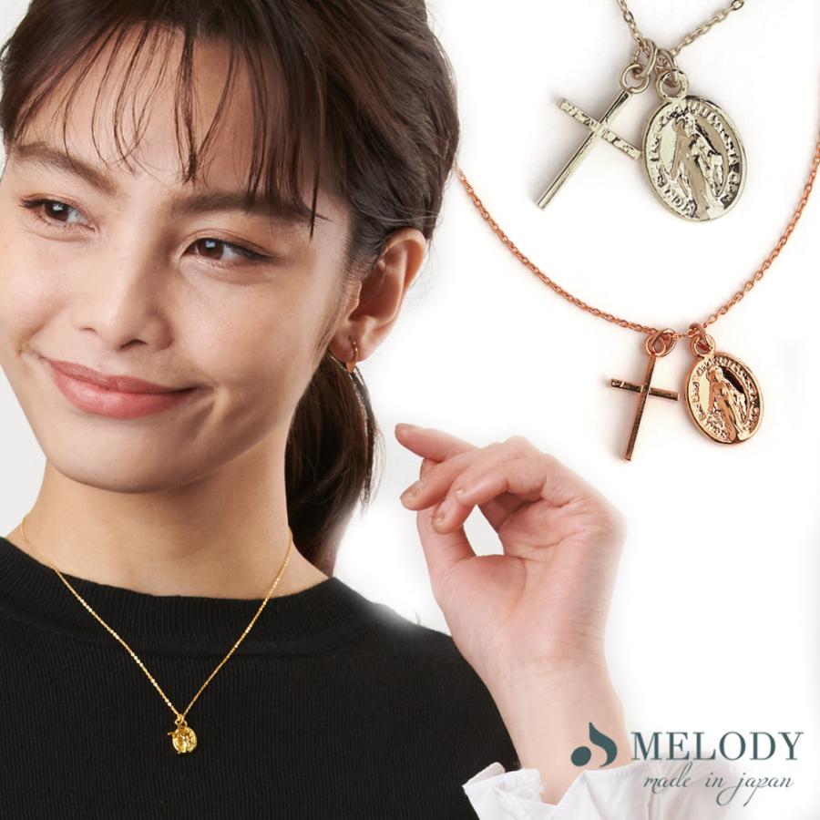 Neilバレット　クロスとメダルのネックレス Melody Accessory（メロディーアクセサリー） ネックレス メダイ