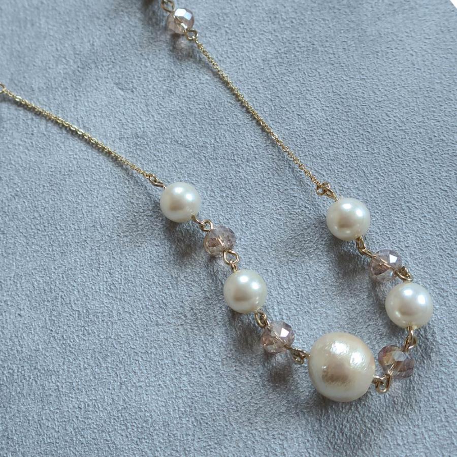 Melody Accessory K18GP ネックレス 日本製 コットンパール Melody Accessory K18GP ネックレス 日本製 コットンパール