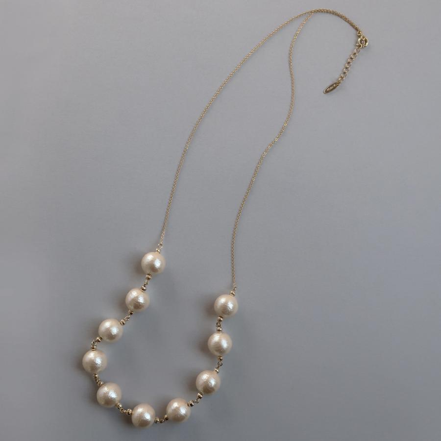 ゴールドパールネックレス 響】ゴールデンパール イエローゴールド ペンダント｜無調色 白蝶真珠