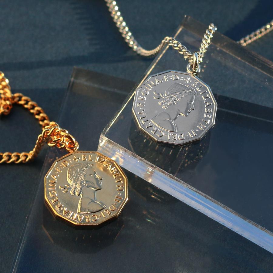 Melody Accessory ネックレス 日本製 K18GP コイン 幸運 Melody Accessory ネックレス 日本製 K18GP コイン 幸運