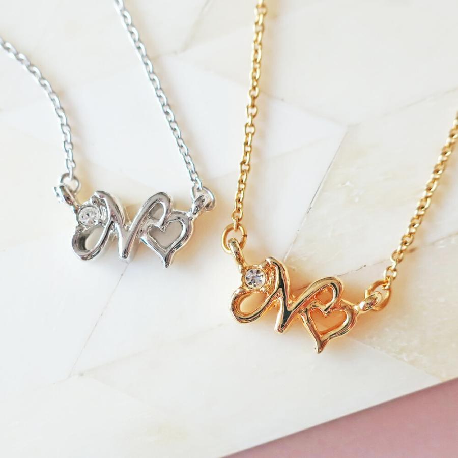 試着のみ ゴールド アクセサリー 高級感あり 大人可愛い Melody Accessory（メロディーアクセサリー） イニシャル ネックレス