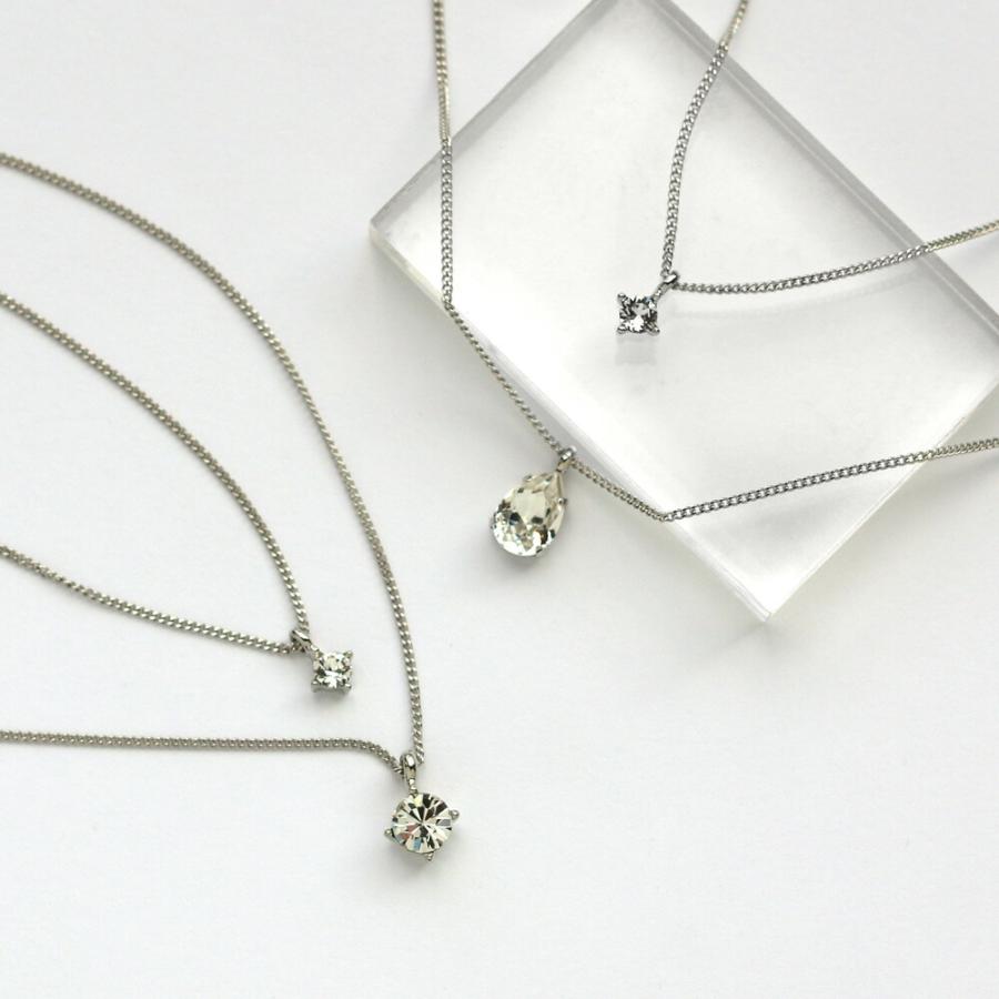Melody Accessory ネックレス 日本製 1粒 しずく 2連 重ねづけ Melody Accessory ネックレス 日本製 1粒 しずく 2連 重ねづけ