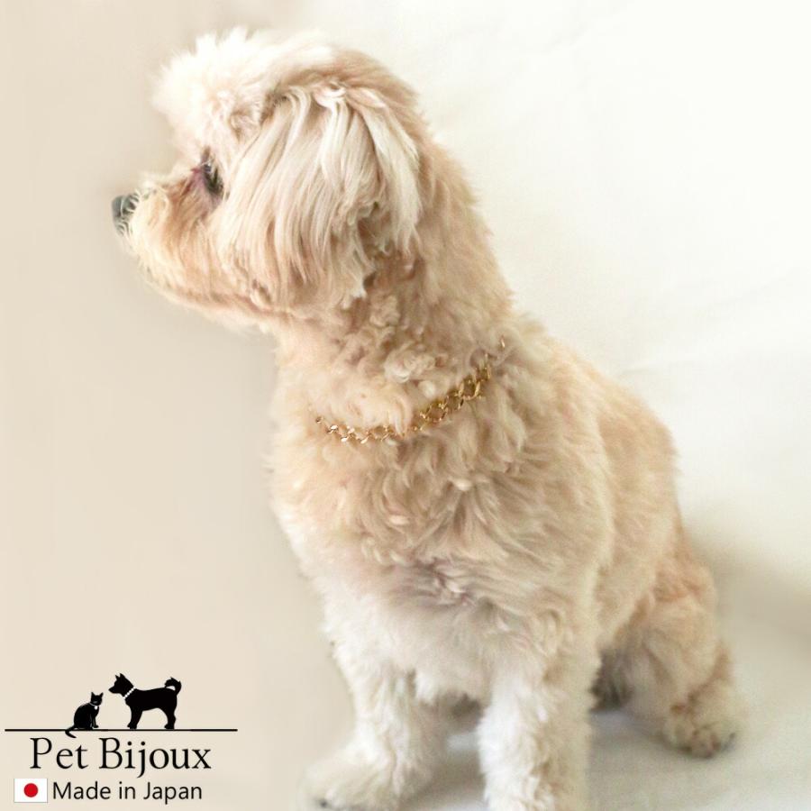 ペット アクセサリー ドッグ K18GP ネックレス 首輪 チョーカー 犬