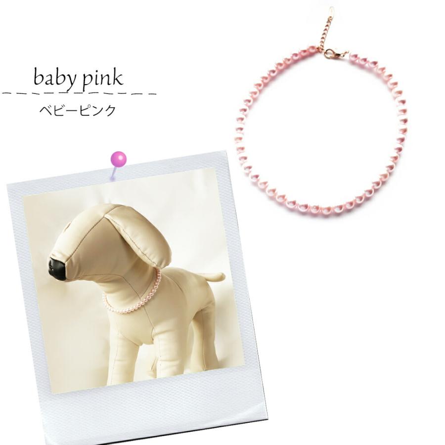 ペット アクセサリー ドッグ K18GP 犬用 ネックレス 首輪 パール