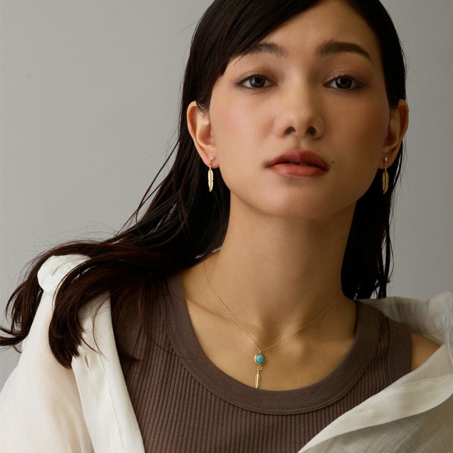 Melody Accessory イヤリング ピアス 日本製 K18GP フェザー Melody Accessory イヤリング ピアス 日本製 K18GP フェザー