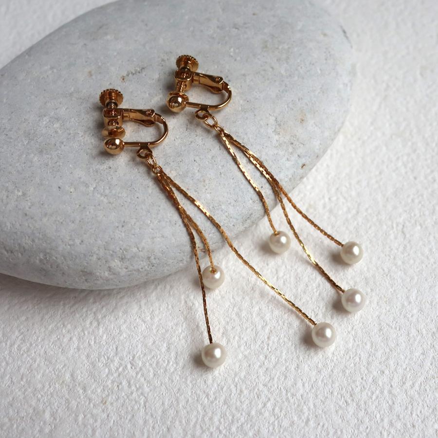 Melody Accessory イヤリング ピアス パール ぶら下がり