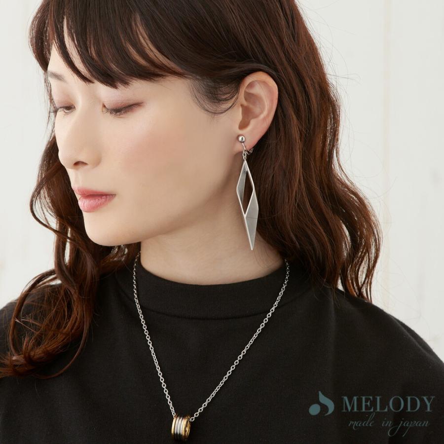 Melody Accessory イヤリング ピアス 日本製 K18GP ひし形 Melody Accessory イヤリング ピアス 日本製 K18GP ひし形