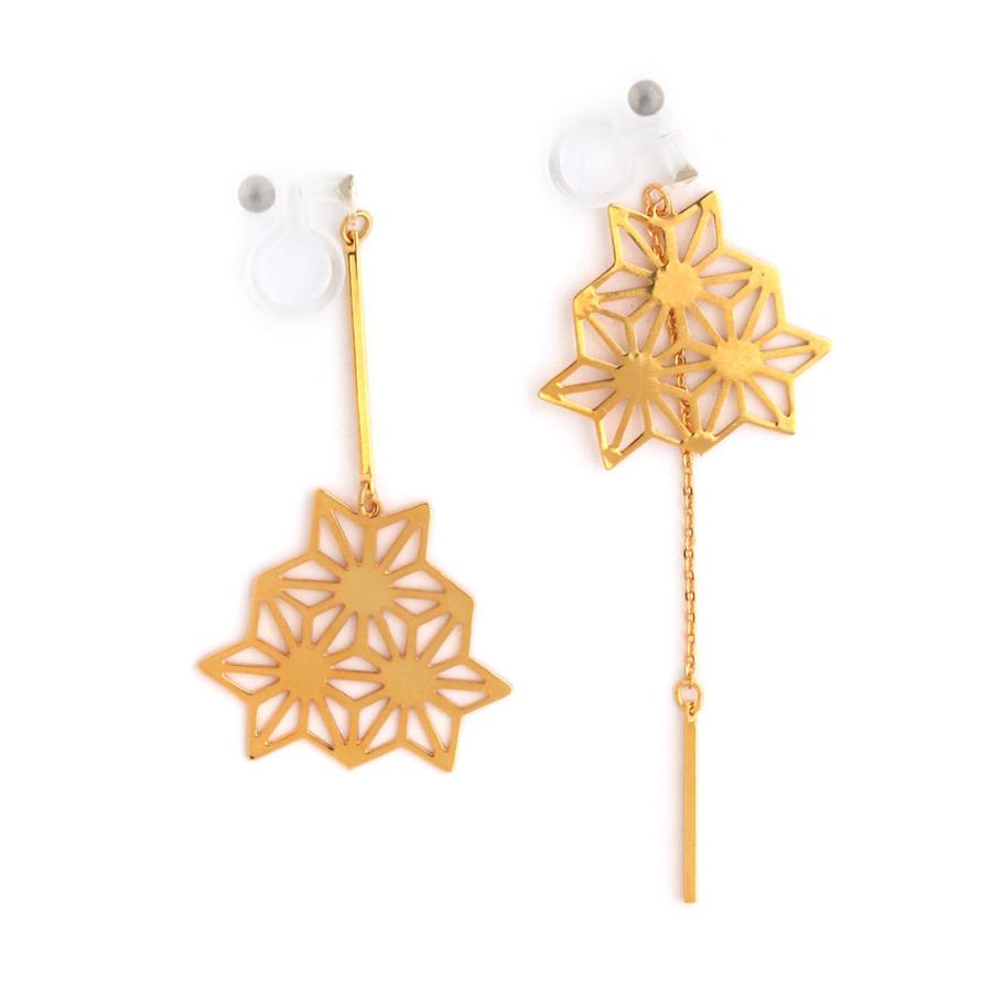 Melody Accessory イヤリング ピアス 日本製 K18GP 和風 和柄