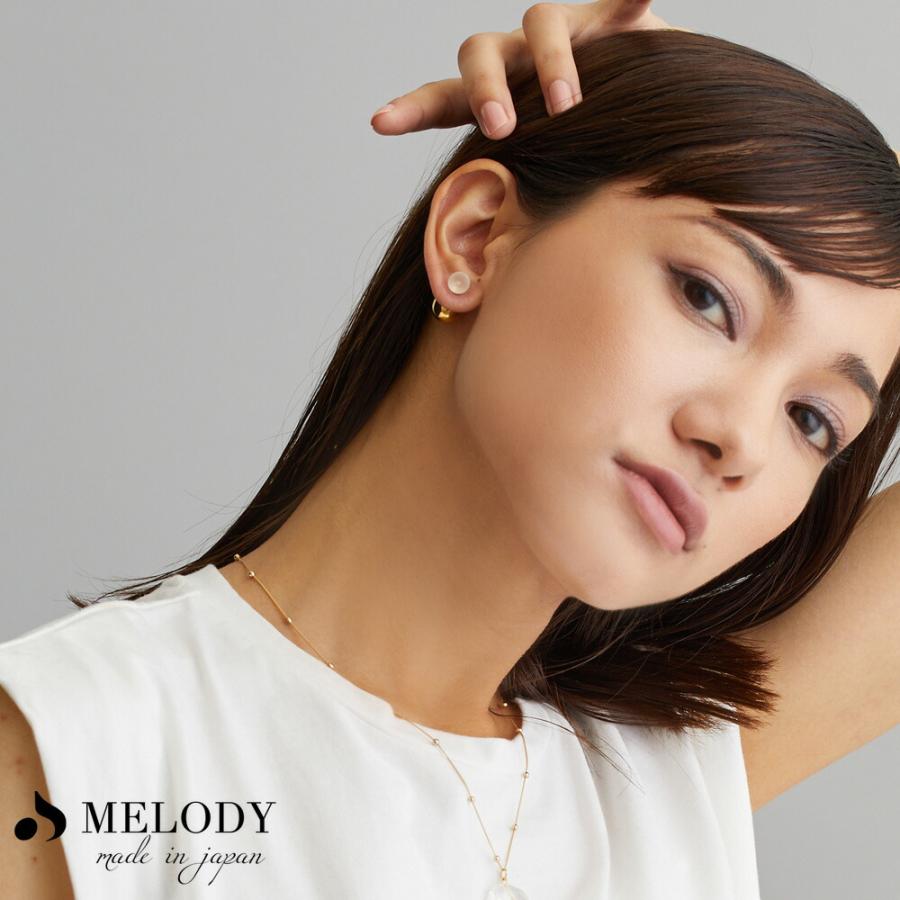 Melody Accessory ピアス 日本製 K18GP スタッズ ボリューム