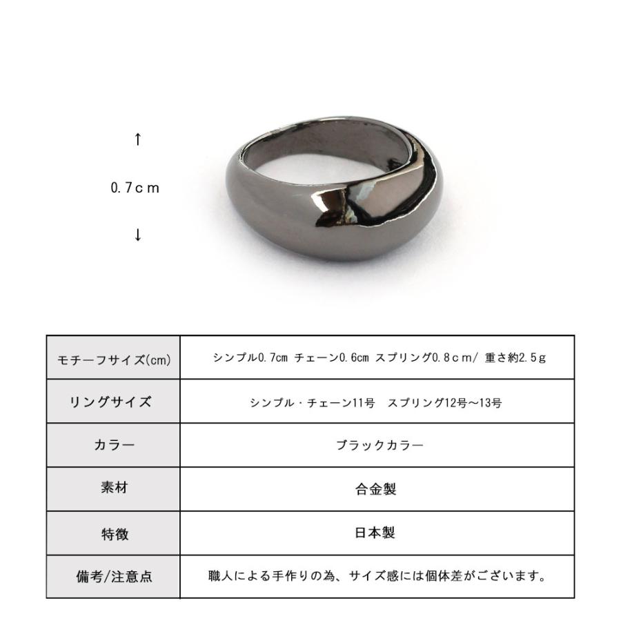 Melody Accessory 指輪 リング ブラック 日本製 K18GP ピンキー