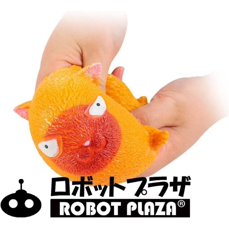 ロボットプラザ(ROBOT PLAZA) 怒る猫 柔らかい 握るとぐにゃ 子供 おもちゃ ストレス解消 スクイーズ玩具 景品 (イエロー)｜melone-shop｜04