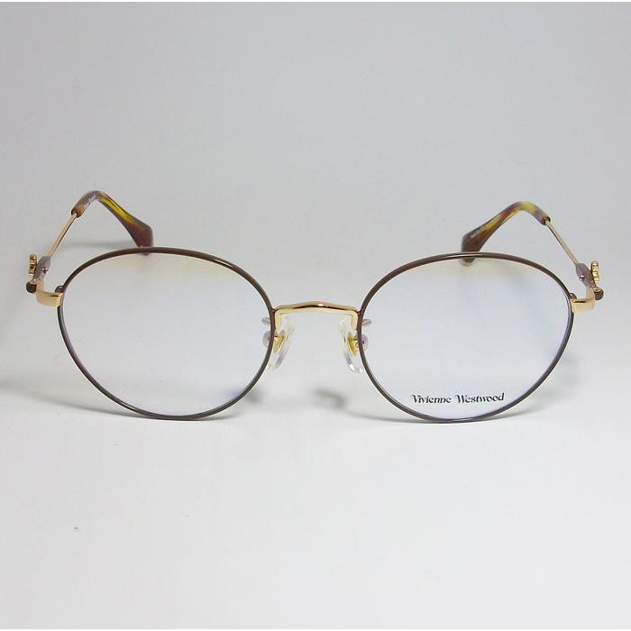 Vivienne Westwood　ヴィヴィアンウエストウッド レディース　眼鏡 メガネ フレーム 40-0003-2　サイズ48 ライトゴールド・ブラウン｜melook｜02