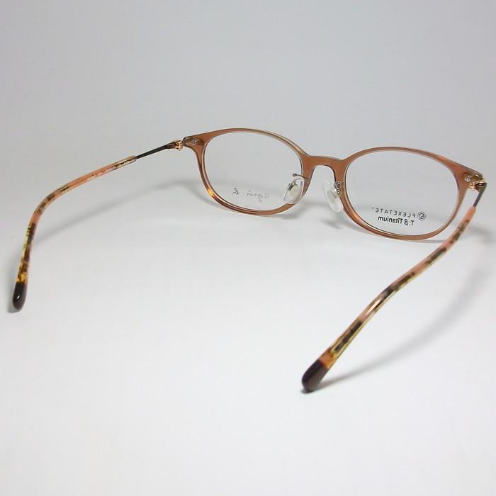 agnes b. アニエス・ベー　レディース クラシック 眼鏡 メガネ フレーム 50-0087-1 サイズ49 度付可 クリアブラウン｜melook｜04