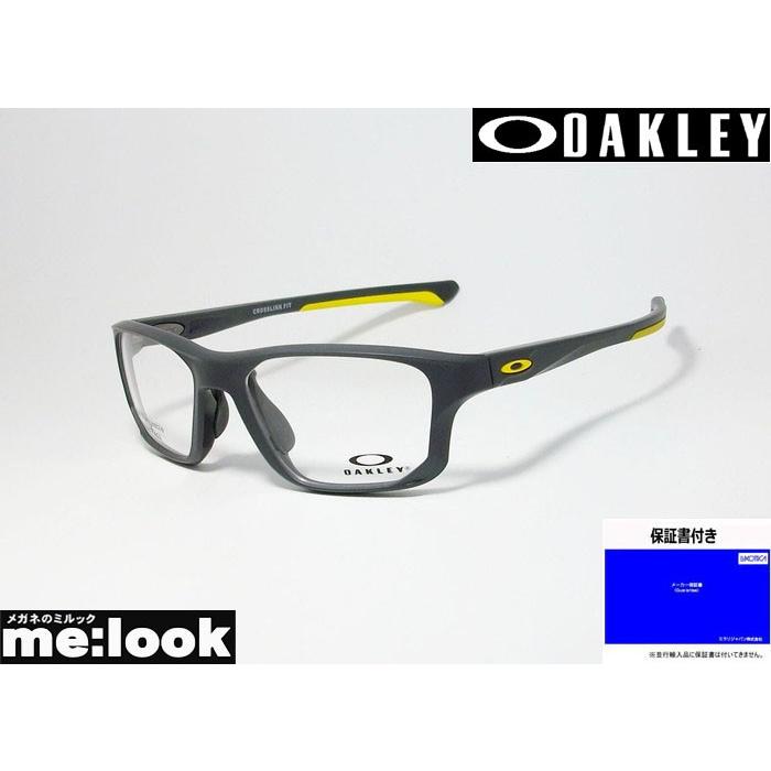 OAKLEY オークリー OX8136-0353 眼鏡 メガネ フレーム CROSSLINK　FIT クロスリンク フィット 度付可 サテンペイブメント/グレイ　イエロー