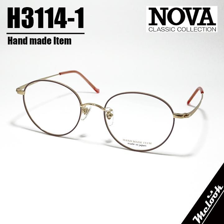 NOVA ノヴァ ハンドメイド 国産 ラウンド ボストン クラシック 眼鏡