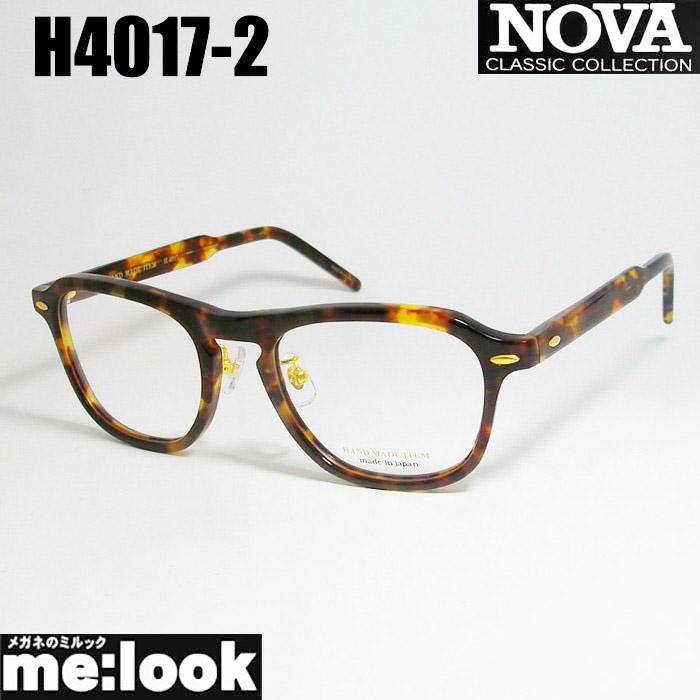 NOVA ノヴァ ハンドメイド 国産 ラウンド クラシック 眼鏡 メガネ フレーム サングラスH4017-2-50 度付可 ブラウンデミ ゴールド リビジョン製レンズでお好きなサングラス作成可能 NOVA ノヴァ HAND MADE ITEM ハンドメイド 国産 ラウンド クラシック