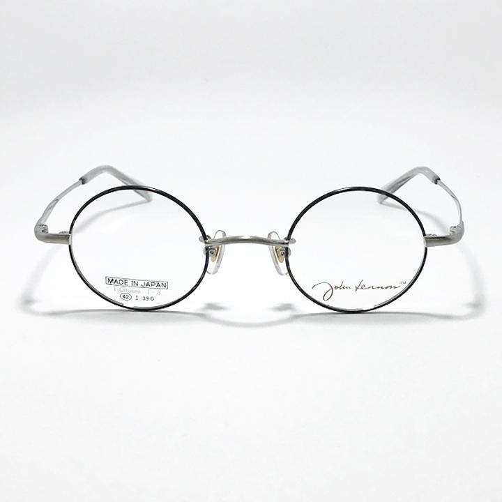 [ John Lennon ] ジョンレノン 度付可 日本製 made in Japan 丸メガネ クラシック 眼鏡 フレーム サングラス  JL1134-4-42 マットダークシルバー / グレー リビジョン製レンズでお好きなサングラス作成可能 John Lennon ] ジョンレノン 度付可 日本製 made in Japan 丸メガネ