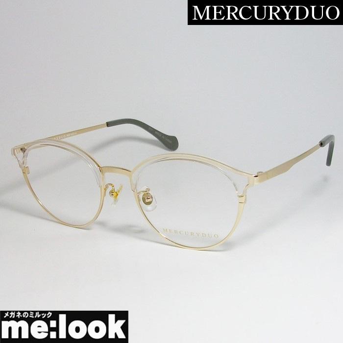 お1人様1点限り】 MERCURYDUO マーキュリーデュオ レディース ラウンド クラシック 眼鏡 メガネ フレーム MDF6031-4 サイズ50 度付可 クリア ゴールド お1人様1点限り】 MERCURYDUO マーキュリーデュオ レディース ラウンド クラシック 眼鏡 メガネ フレーム MDF6031-4 サイズ50 度付可 クリア ゴールド