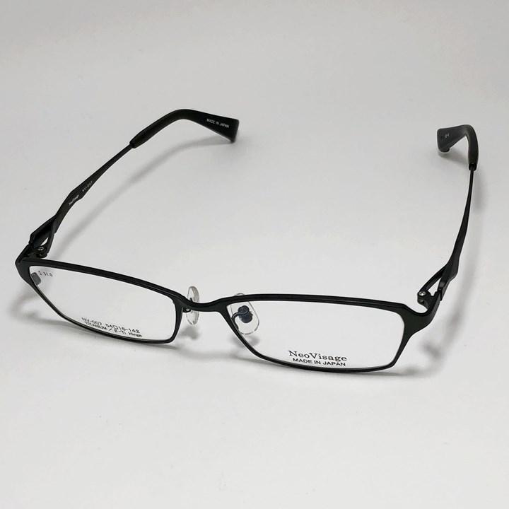 Neo Visage ネオビサージュ NV007-4-54 マットダークグリーン メガネ フレーム 国産 日本製 made in Japan メンズ レディース リビジョン製レンズでお好きなサングラス作成可能 Neo Visage ネオビサージュ NV007-4-54 メガネ フレーム 国産 日本製