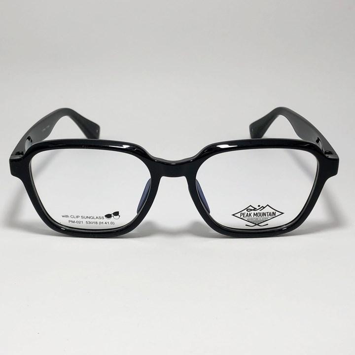 PEAK MOUNTAIN ピークマウンテン 偏光サングラス 眼鏡 メガネ フレーム PM021-1-53 度付可 ブラック リビジョン製レンズでお好きなサングラス作成可能 PEAK MOUNTAIN ピークマウンテン 偏光サングラス 眼鏡 メガネ フレーム