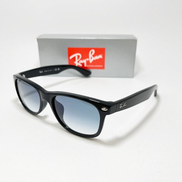 Ray-Ban レイバン RB2132F サングラス ブラック ×クリアグラディエントブルー ルックスオティカジャパン正規品 NEW WAYFARER /ニューウェイファーラー 55サイズの画像