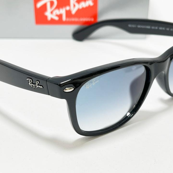 Ray-Ban レイバン RB2132F サングラス ブラック ×クリアグラディエントブルー ルックスオティカジャパン正規品 NEW WAYFARER /ニューウェイファーラー 55サイズの画像