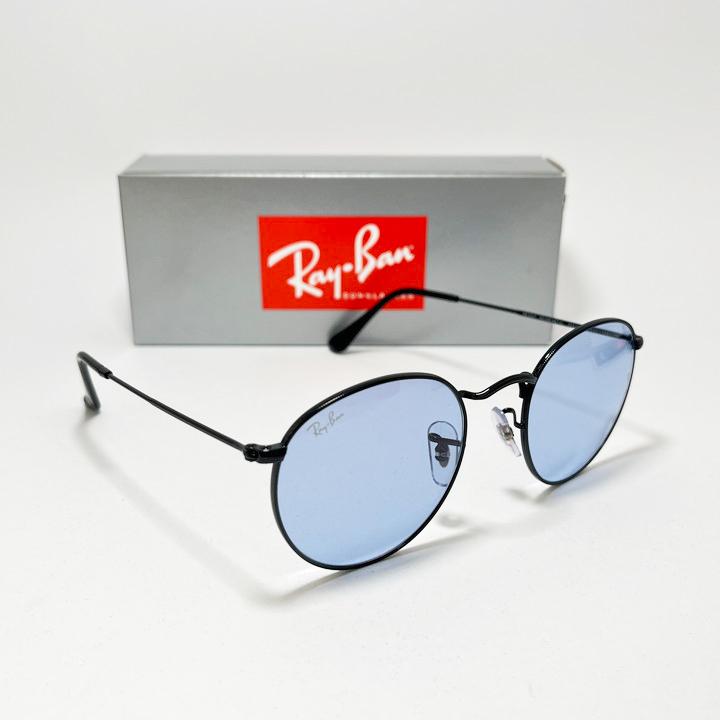 Ray-Ban（レイバン） RB3447 ブルー ラウンドメタル サングラス