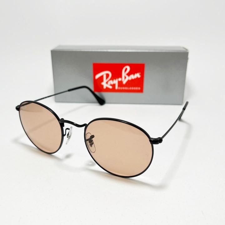 Ray-Ban ラウンドサングラス ブラック/オレンジ Ray-Ban レイバン サングラス ブラック×オレンジ 黒 - メルカリ