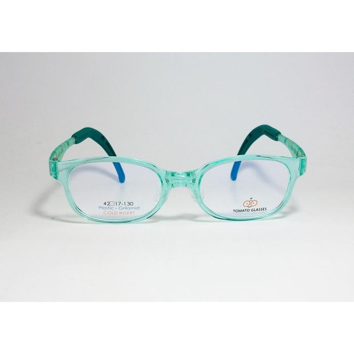 TOMATO GLASSES トマトグラッシーズ 軽量 柔らかい キッズ Jr ジュニア 子供用 眼鏡 メガネ フレーム  TKDC3-GRNKYO-42 クリアグリーン