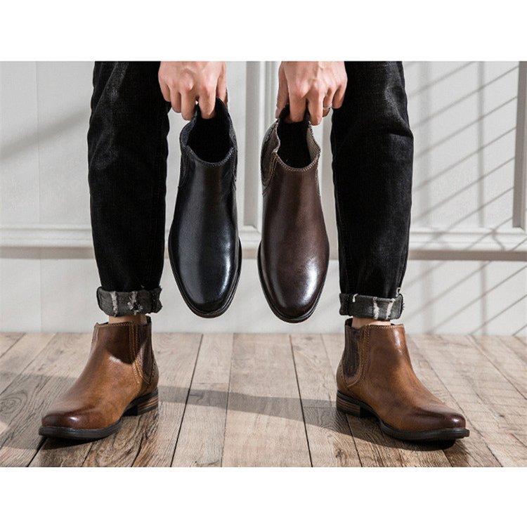 販売買い サイドゴアブーツ メンズ 秋冬 牛革 ブーツ メンズシューズ 本革ブーツ かっこいい 防寒バイク用品 紳士靴ショートブーツ 純正値下 Www Superavila Com