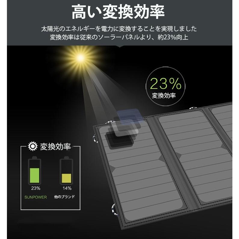 【5V21W】ソーラーチャージャー 折り畳み式 充電器 ポータブル 21W USB 太陽光パネル 軽量 超薄型 スマホバッテリー 高変換効率