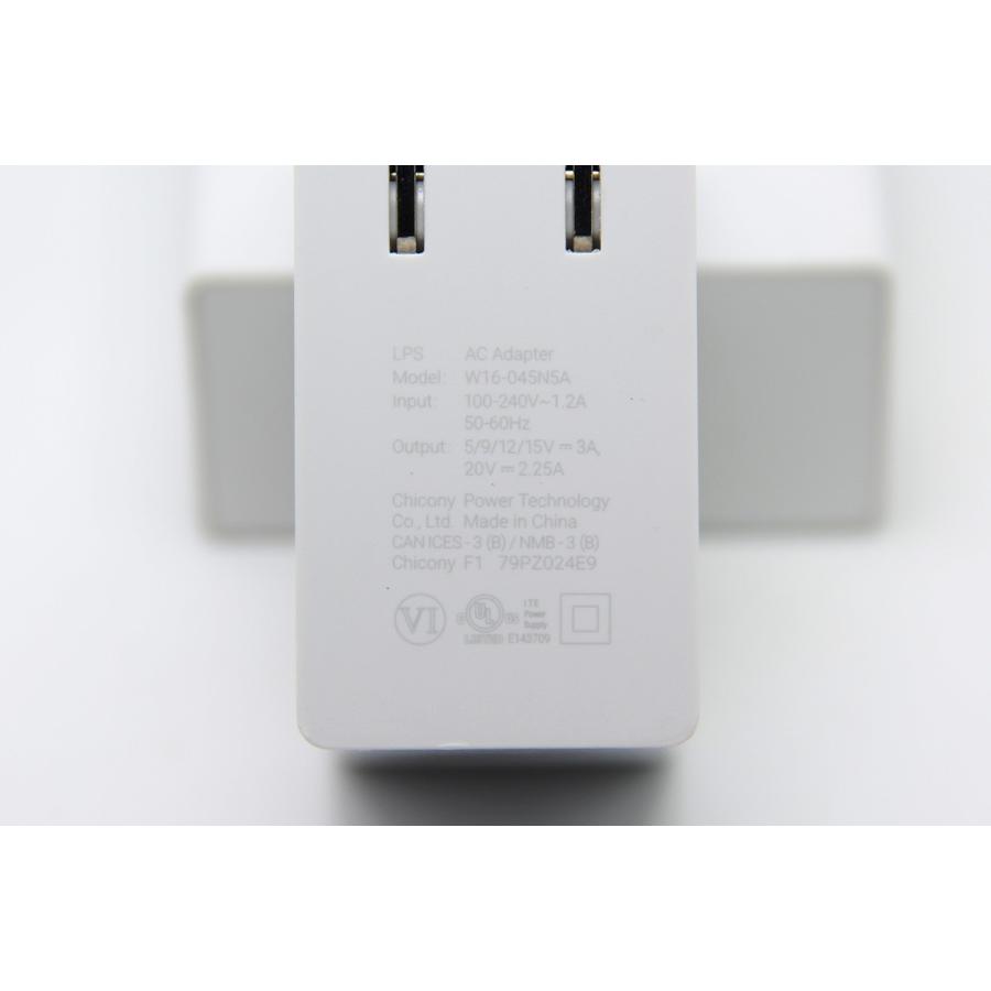 純正新品 Google Pixelbook用20V 2.25A 45W ACアダプター充電器 W16-045N5A電源  USB-C TYPE-C to TYPE-Cケーブル付き PD スマホ｜melville｜05