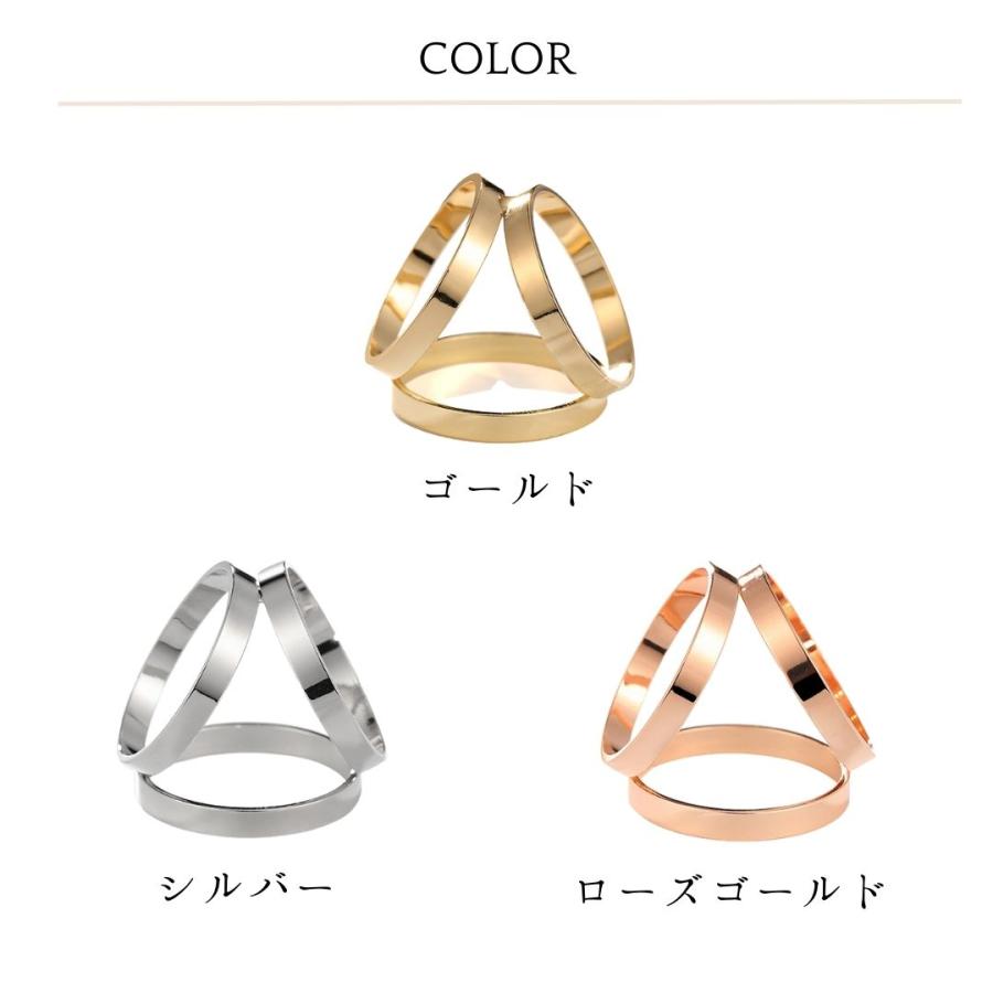 スカーフリング アクセサリー シンプル トリプルリング スカーフ留め ゴールド シルバー ローズ フォーマル : メンバーズマート - 通販 ...