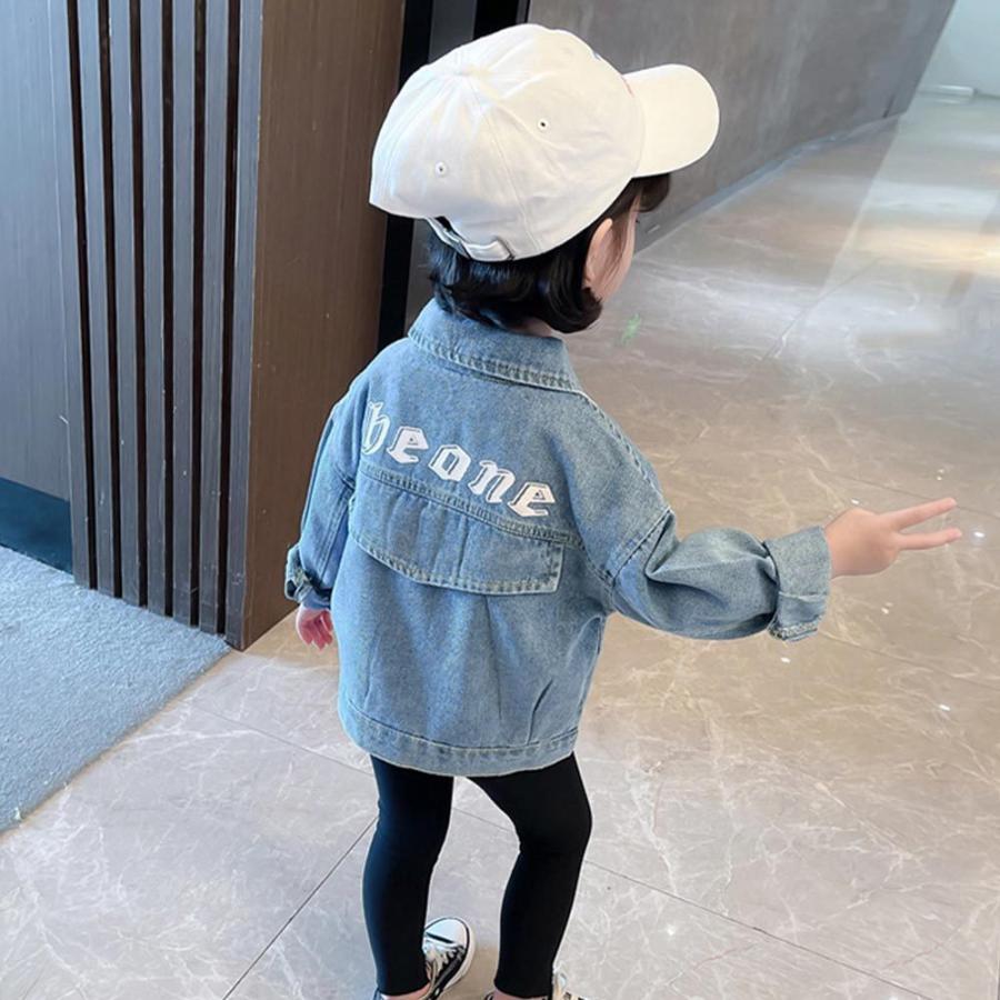 美品 ベビー服 シューズ 刺繍 ポケット付き 2歳 3歳 4歳 5歳 6歳 7歳 8歳 9歳 10歳 デニムジャケット 女の子 キッズ Gジャン おしゃれ くま デニム ジャケット 子供服 女児 90 100 110 1 130 Cm カジュアル 普段着 春 秋