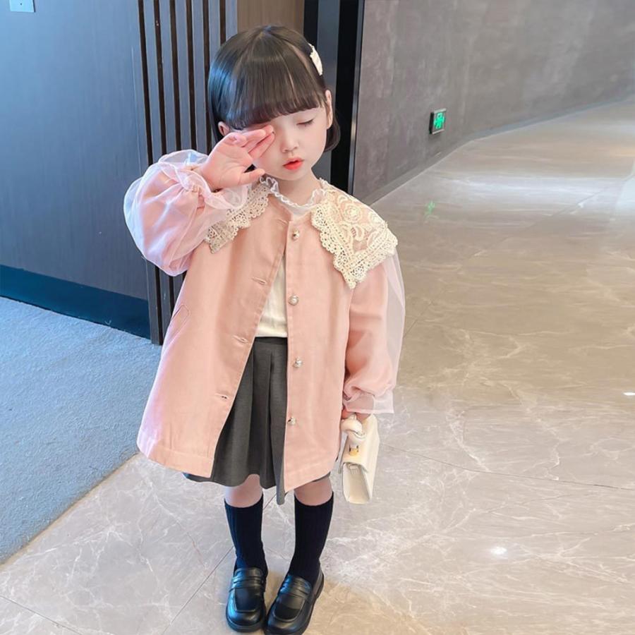 高質で安価 ベビー服 シューズ 2歳 3歳 4歳 5歳 6歳 7歳 8歳 9歳 10歳 ガールズ 女児 子供 秋 春 服 ジャケット 襟 可愛い コート スプリングコート 女の子 ジャンパー 冬 防寒着 90 100 110 1 130 Cm ピンク