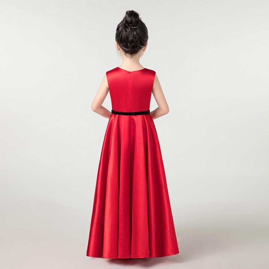 冬バーゲン 綺麗 大人っぽい ロングドレス 袖無し ノースリーブ マキシ丈 ロング丈 赤 レッド ピアノ発表会 子供 ドレス 小学生 礼服 Cm 160 150 140 130 1 女の子 中学生 ドレス サイズ 150cm Pathwaysfl Org