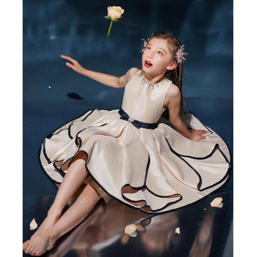 値引 子供 ドレス ピアノ発表会 ミドル丈 ミディ丈 半袖 無地 洋風 バイカラー おしゃれ ドレス 綺麗 女の子 ガールズ ピアノ 演奏会 衣装 発表会 コンクール バレエ 独創的 Www Carpro Lt