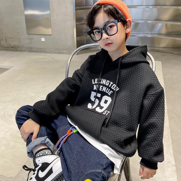 パーカー 男の子 長袖 フード付き 長袖パーカー ロゴ ワンポイント おしゃれ ポケット トップス スウェット 小学生 中学生 1 130 140 150 160 170 Cm 51 Off
