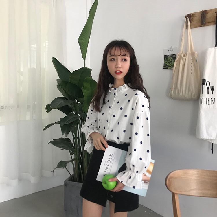 【ビアズリー】ブラウス　長袖　ドット　水玉　スキッパー　ゆったり　洗える　茶色 楽天市場】【期間限定！最大50％OFFクーポン対象】ブラウス