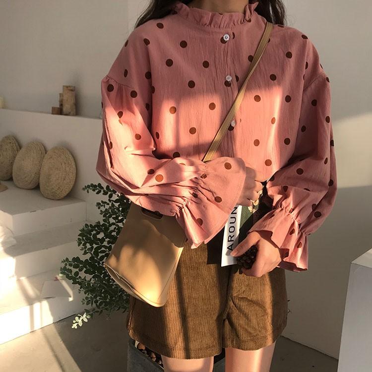 ム*ん様 RED VALENTINO ピンク シースルードット柄 半袖ブラウス RED VALENTINO ピンク シースルードット柄 半袖ブラウス 40サイズ