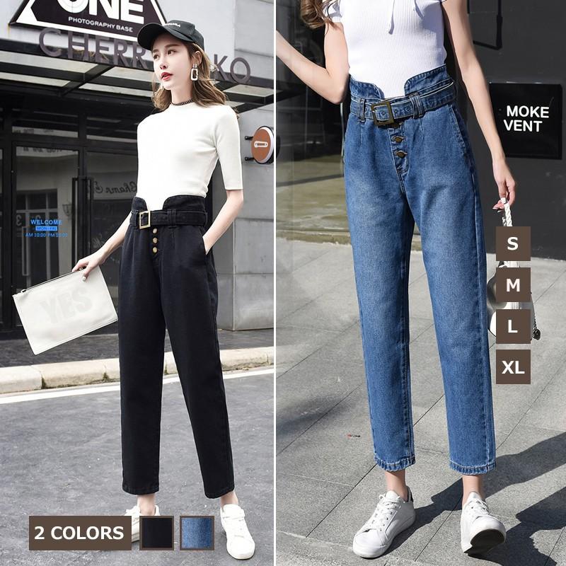 デニムパンツ レディースパンツ ストレートジーンズ ベルト付き ハイウエスト ゆったり 韓国風 涼しいパンツ 夏新作 ボトムス オシャレ Rage メメメクラゲ 通販 Yahoo ショッピング