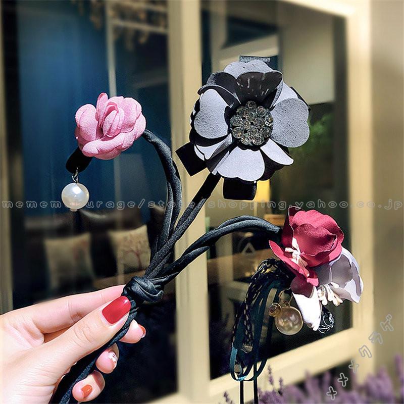 ヘアゴム ヘアアレンジ ヘア 花柄 バラ 細ゴム ヘアアクセサリー きれい 人気 レディース 女の子 かわいい ヘアポニー お団子 髪ゴム 髪飾り オシャレ 中華風 Rage メメメクラゲ 通販 Yahoo ショッピング