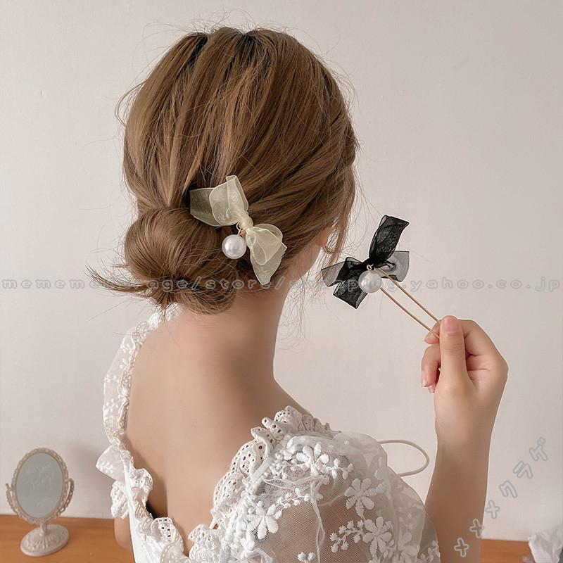 ヘアピン ヘアクリップ ヘアアクセサリー ヘアアクセ ヘアアレンジ かわいい リボン パール シンプル 可愛い おしゃれ Rage メメメクラゲ 通販 Yahoo ショッピング