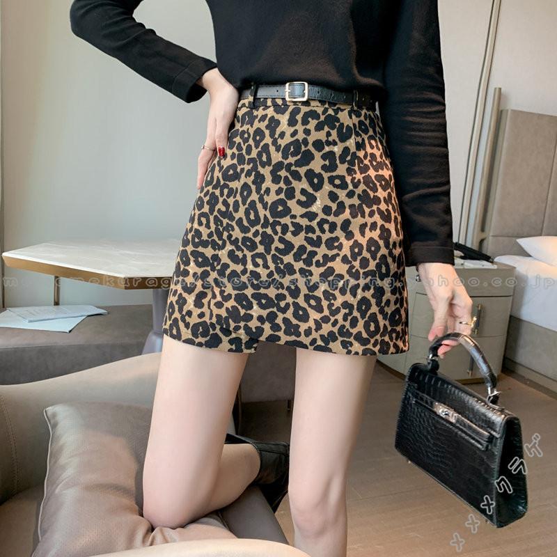 ミニスカート レディース レオパード柄 ヒョウ柄スカート ミニ丈 ミニスカート レディース レオパード柄 ヒョウ柄スカート ミニ丈