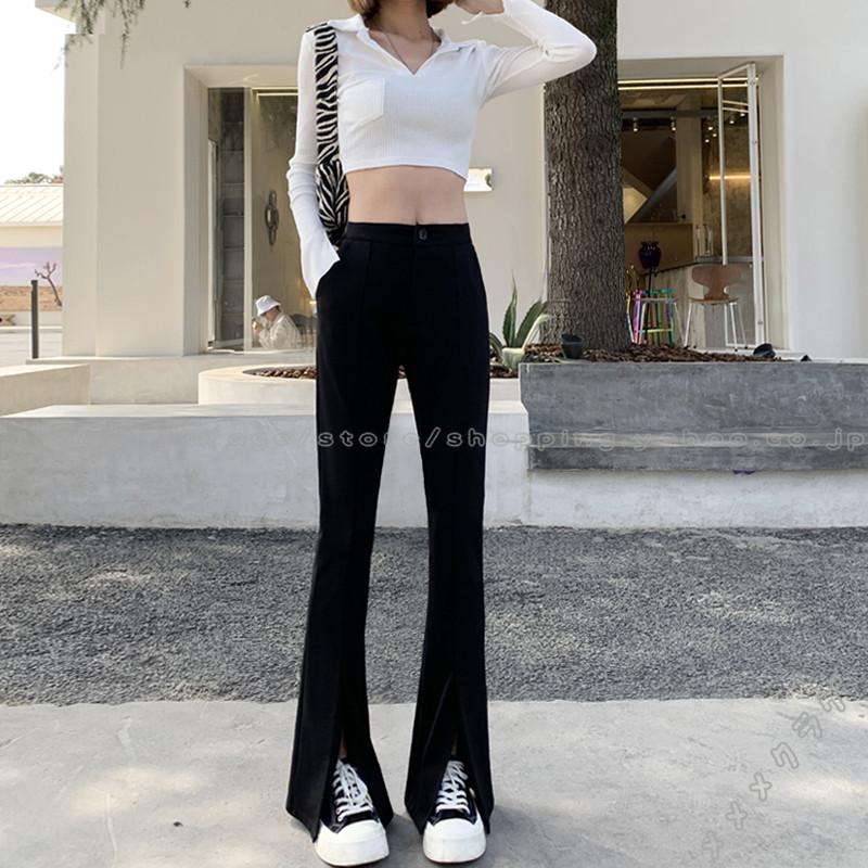 フレアパンツ スリットパンツ ストレートパンツ ゆったり 体型カバー おしゃれ 夏物 春物 薄手 カジュアルパンツ 美脚ライン ハイウエスト ブラック 黒 :rage200727110:メメメクラゲ - 通販 - Yahoo!ショッピング フレアパンツ スリットパンツ ストレートパンツ ゆったり 体型カバー おしゃれ 夏物 春物 薄手 カジュアルパンツ 美脚ライン ハイウエスト ブラック 黒 :rage200727110:メメメクラゲ - 通販 - Yahoo!ショッピング