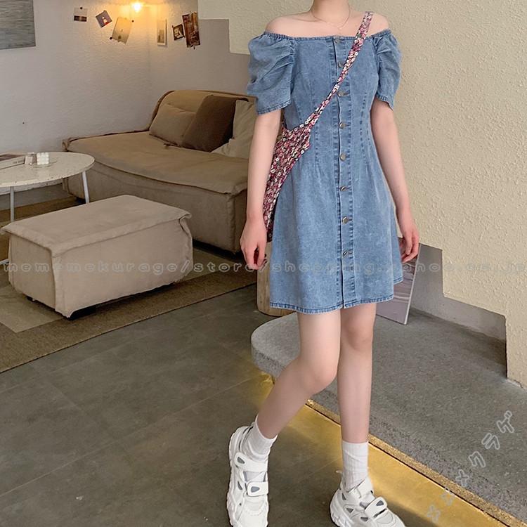 デニムワンピース レディース 夏 ミニワンピース 半袖 スクエアネック 韓国風 おしゃれ デニム セクシー ワンピース 無地 エレガント 上品 通勤 Ol お出かけ Rage メメメクラゲ 通販 Yahoo ショッピング