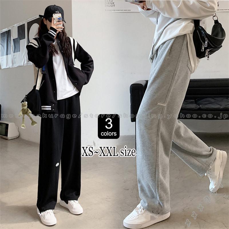 スウェットパンツ レディース カジュアルパンツ ロング丈 ウエストゴム スポーツウェア 運動 学園風 おしゃれ 通年 ゆったり 着痩せ デイリーコーデ Rage メメメクラゲ 通販 Yahoo ショッピング